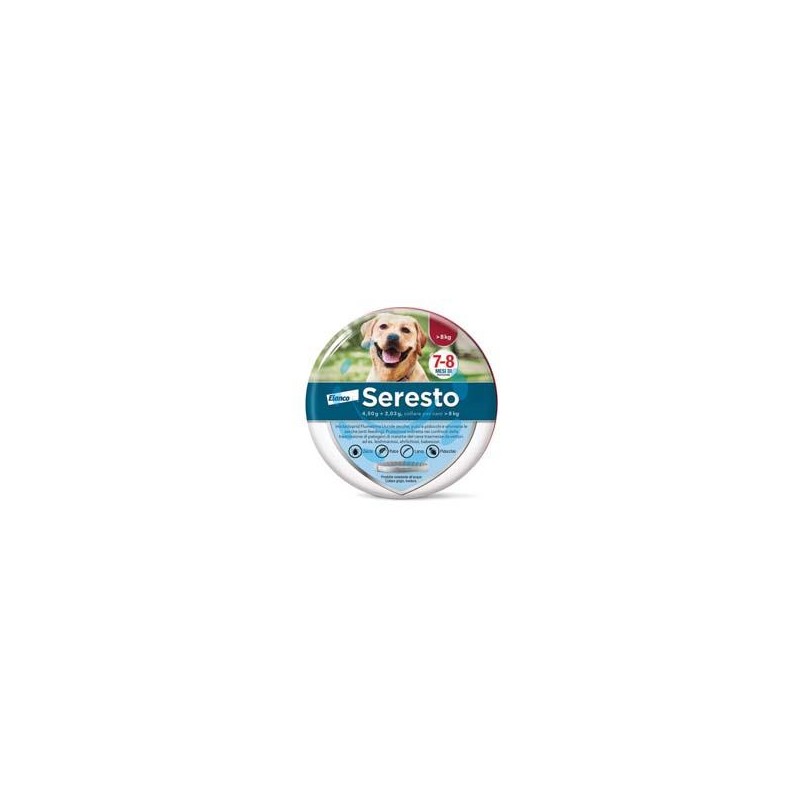 COLLARE SERESTO CONTRO PULCI E ZECCHE CANI OLTRE 8 KG. - per cani oltre kg.8