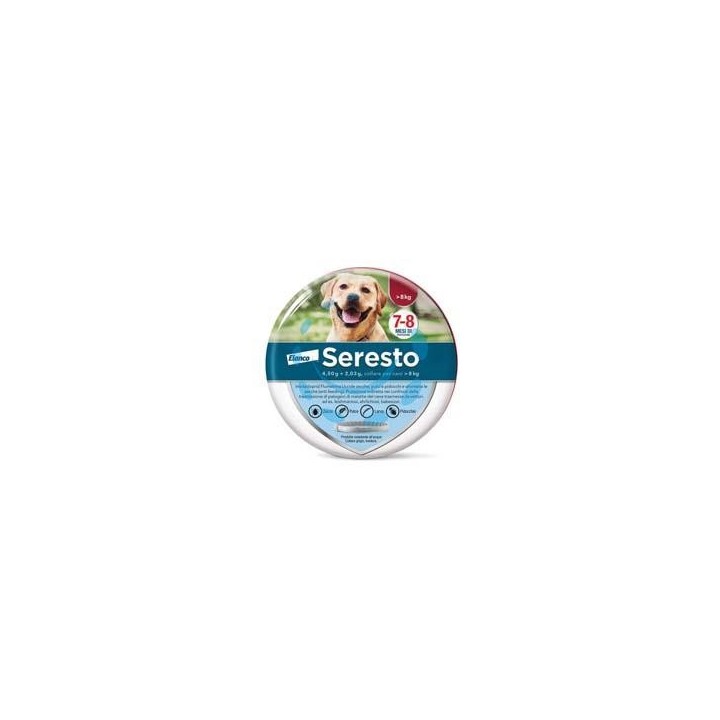 COLLARE SERESTO CONTRO PULCI E ZECCHE CANI OLTRE 8 KG. - per cani oltre kg.8