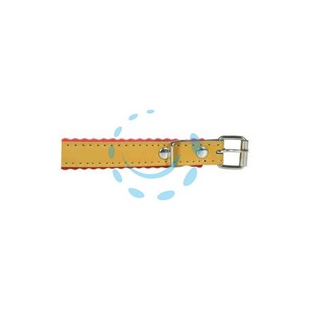 COLLARE PER CANI CUOIO FODERATO - cm.37x1,6
