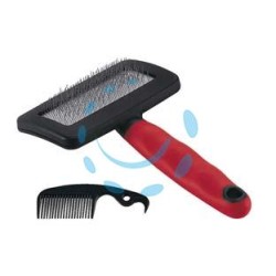 SPAZZOLA CARDATRICE GRO 5944 MEDIUM CANI E GATTI PELO MEDIO E LUNGO - cm.16X9,8X3,3h.