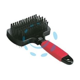 CARDATORE CON SPAZZOLA GRO 5982 P/CANI E GATTI PELO MEDIO E LUNGO - cm.17x10,5x5h.