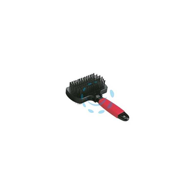 CARDATORE CON SPAZZOLA GRO 5982 P/CANI E GATTI PELO MEDIO E LUNGO - cm.17x10,5x5h.