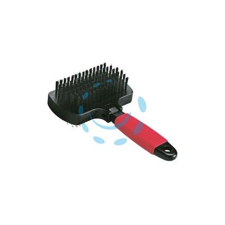 CARDATORE CON SPAZZOLA GRO 5982 P/CANI E GATTI PELO MEDIO E LUNGO - cm.17x10,5x5h.