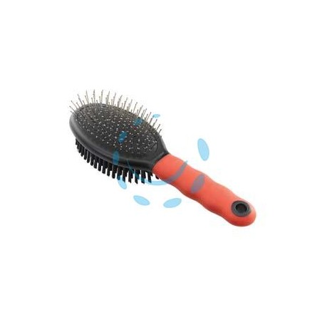 SPAZZOLA COMBINATA GRO 5928 PER CANI CON OGNI TIPO DI PELO - cm.23x6,7x5,5h.