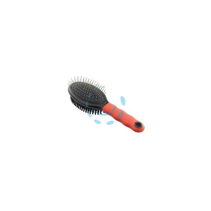 SPAZZOLA COMBINATA GRO 5928 PER CANI CON OGNI TIPO DI PELO - cm.23x6,7x5,5h.