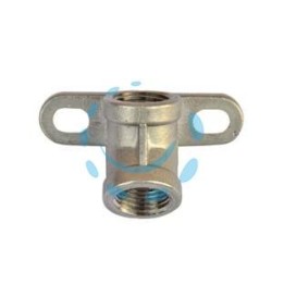SUPPORTO A PARETE INOX PER ABBEVERATOIO A SUCCHIOTTO PER SUINI - angolo 45° filetto 1/2"