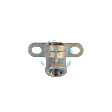 SUPPORTO A PARETE INOX PER ABBEVERATOIO A SUCCHIOTTO PER SUINI - angolo 45° filetto 1/2"