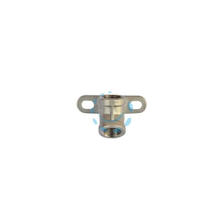 SUPPORTO A PARETE INOX PER ABBEVERATOIO A SUCCHIOTTO PER SUINI - angolo 45° filetto 1/2"