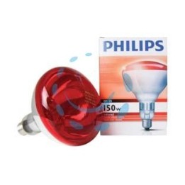 LAMPADA RISCALDANTE PHILIPS A RAGGI INFRAROSSI IN VETRO DURO - IR R125 240V E27 - 150W