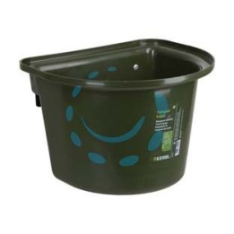 MANGIATOIA IN PLASTICA VERDE PER CAVALLI - lt.12 - cm.39x32,5x26h.