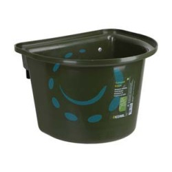MANGIATOIA IN PLASTICA VERDE PER CAVALLI - lt.12 - cm.39x32,5x26h.