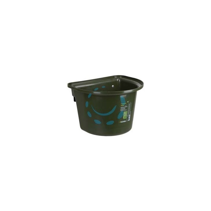MANGIATOIA IN PLASTICA VERDE PER CAVALLI - lt.12 - cm.39x32,5x26h.
