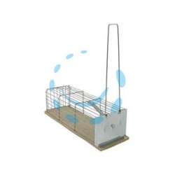 TRAPPOLE NORMALI A GALLERIA PER TOPI BASE IN ACCIAIO INOX - cm.24x9x9h