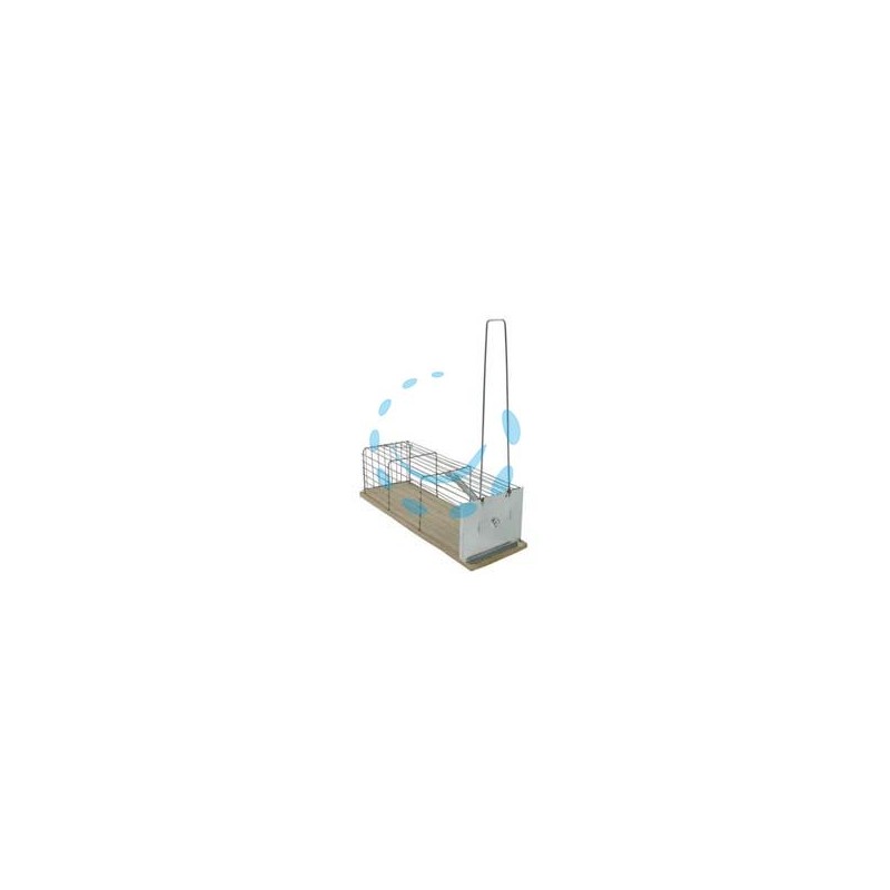 TRAPPOLE NORMALI A GALLERIA PER TOPI BASE IN ACCIAIO INOX - cm.24x9x9h