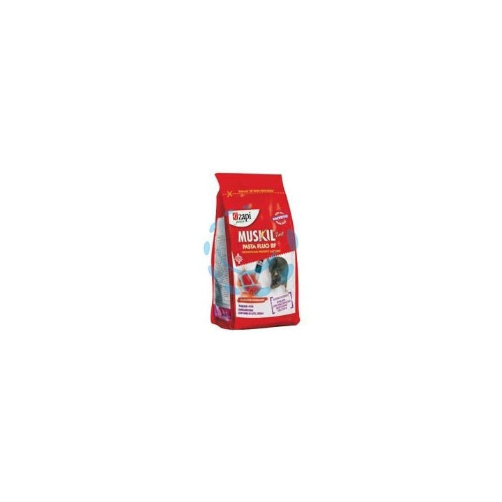 TOPICIDA MUSKIL NEXT PASTA FLUO ROSSA GR.150 - busta con zip gr.150