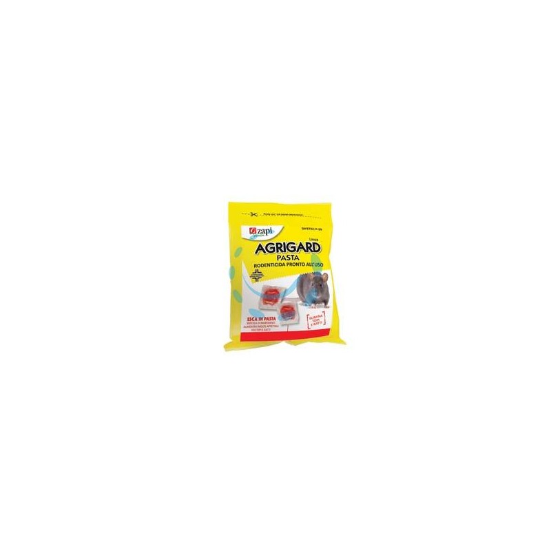 TOPICIDA AGRIGARD PASTA ROSSA DIFENACUM GR.150 - busta con zip da gr.150