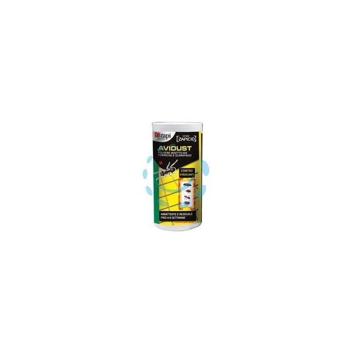 INSETTICIDA FORMICHE E SCARAFAGGI ZAPICID AVIDUST POLVERE SPARGIPRODOT - gr.750 barattolo spargiprodotto