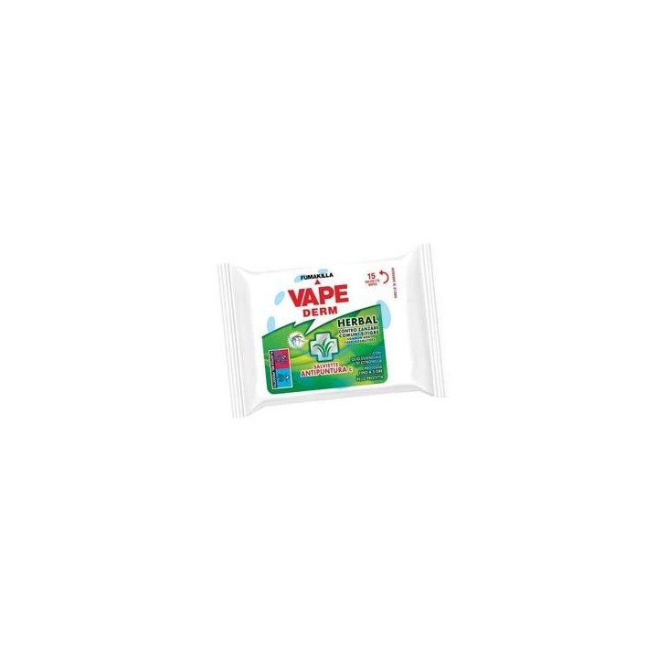SALVIETTE PROFUMATE ANTIPUNTURA "DERM HERBAL" - in flowpack pz.15