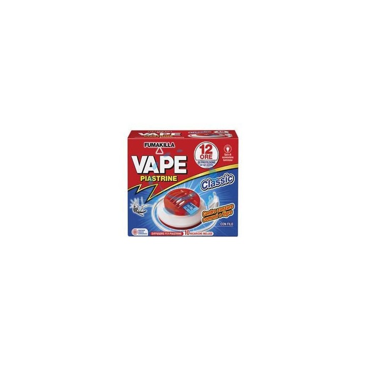 ELETTROEMANATORE A PIASTRINA VAPE MAT - 1 diffusore + 10 piastrine