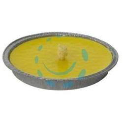 CITRONELLA GRANDE IN CIOTOLA DI ALLUMINIO - ø cm.16x2h.