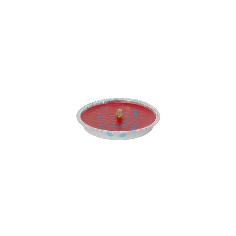 CITRONELLA GRANDE ROSSA IN CIOTOLA DI ALLUMINIO - ø cm.16,5x2,5h.