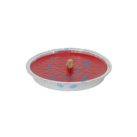 CITRONELLA GRANDE ROSSA IN CIOTOLA DI ALLUMINIO - ø cm.16,5x2,5h.