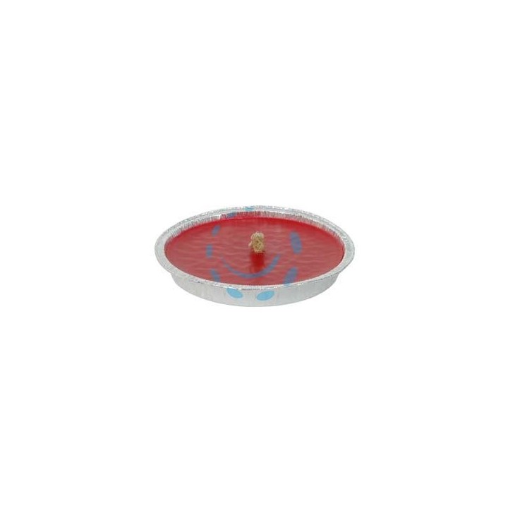 CITRONELLA GRANDE ROSSA IN CIOTOLA DI ALLUMINIO - ø cm.16,5x2,5h.