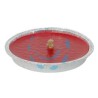 CITRONELLA GRANDE ROSSA IN CIOTOLA DI ALLUMINIO - ø cm.16,5x2,5h.