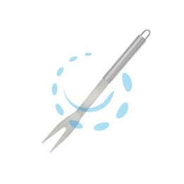 FORCHETTONE IN ACCIAIO INOX PER BARBECUE CON MANICO ALLUMINIO - lunghezza cm.35