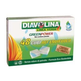DIAVOLINA ACCENDIFUOCO GREEN POWER - conf. 48 cubi