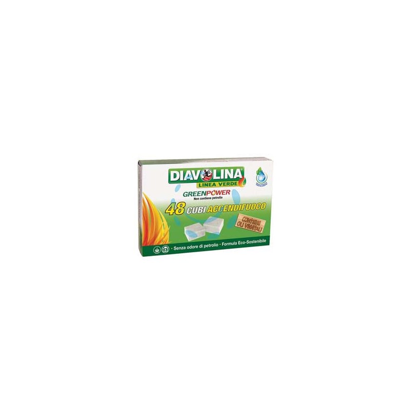 DIAVOLINA ACCENDIFUOCO GREEN POWER - conf. 48 cubi