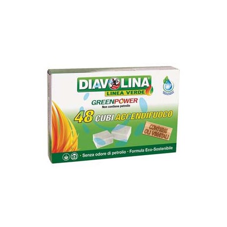 DIAVOLINA ACCENDIFUOCO GREEN POWER - conf. 48 cubi