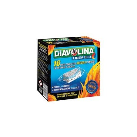 DIAVOLINA ACCENDIFUOCO LIGNITE - conf. 16 tavolette maxi