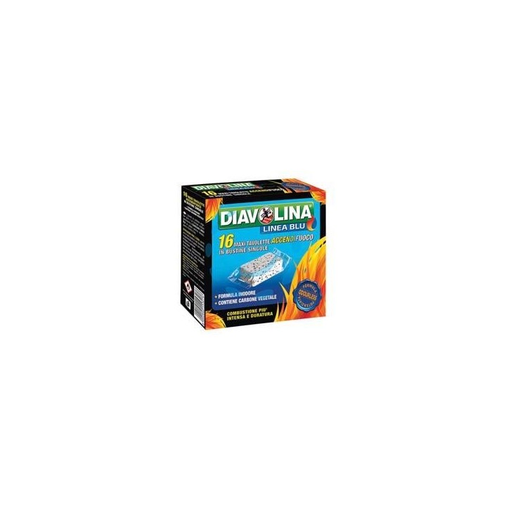 DIAVOLINA ACCENDIFUOCO LIGNITE - conf. 16 tavolette maxi