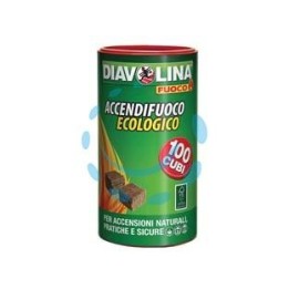 DIAVOLINA ACCENDIFUOCO ECOLOGICO IN BOX 100 PZ. - conf. 100 pz