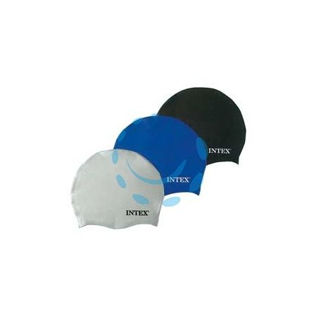CUFFIA IN SILICONE PER PISCINA UNISEX +8 ANNI - bianco, azzurro e nero - peso kg.0,06 (55991)