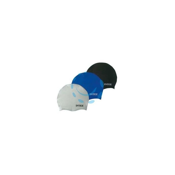 CUFFIA IN SILICONE PER PISCINA UNISEX +8 ANNI - bianco, azzurro e nero - peso kg.0,06 (55991)