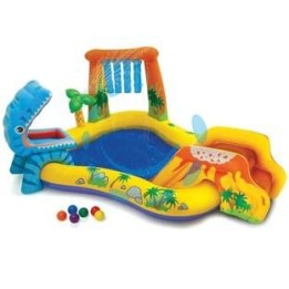 PISCINA GONFIABILE RETTANGOLARE "GIOCO DINOSAURO" +3 ANNI - cm.249x191x109h. - peso kg.5,20 (57444)