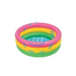 PISCINA GONFIABILE BABY TONDA 3 ANELLI 1-3 ANNI - cm.61x22h. - capienza lt.28 - peso kg.0,5(57107)