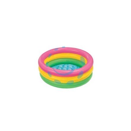 PISCINA GONFIABILE BABY TONDA 3 ANELLI 1-3 ANNI - cm.61x22h. - capienza lt.28 - peso kg.0,5(57107)