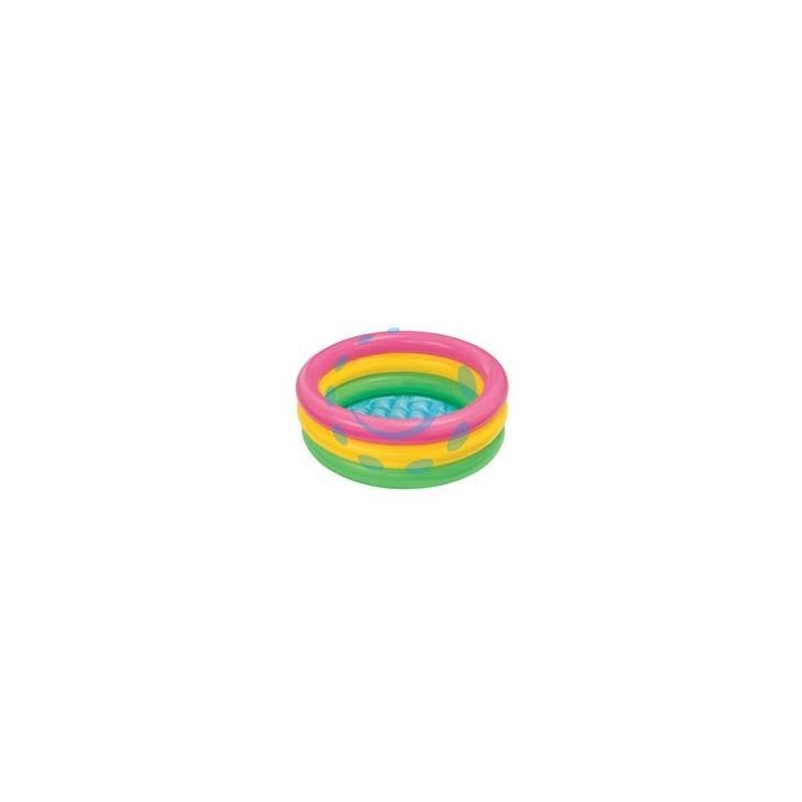 PISCINA GONFIABILE BABY TONDA 3 ANELLI 1-3 ANNI - cm.61x22h. - capienza lt.28 - peso kg.0,5(57107)
