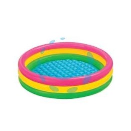 PISCINA GONFIABILE TONDA 3 ANELLI +2 ANNI - ø cm.114x25h. - peso kg.1,20 (57412)