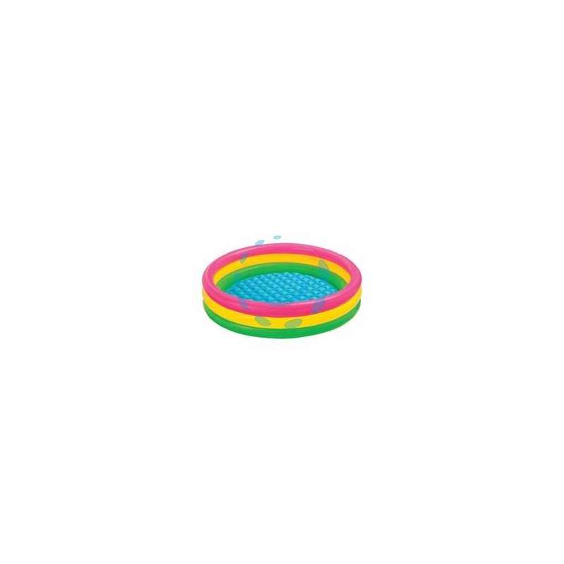 PISCINA GONFIABILE TONDA 3 ANELLI +2 ANNI - ø cm.114x25h. - peso kg.1,20 (57412)