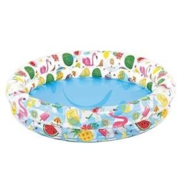 PISCINA GONFIABILE TONDA DUE ANELLI +2 ANNI - cm.122x25h. - peso kg.0,97 (59421)