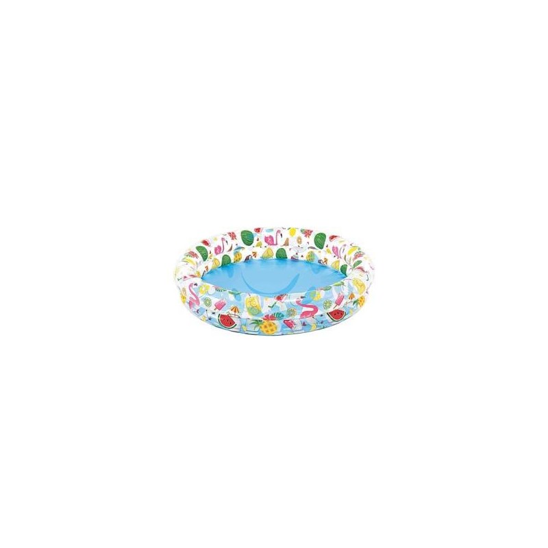 PISCINA GONFIABILE TONDA DUE ANELLI +2 ANNI - cm.122x25h. - peso kg.0,97 (59421)