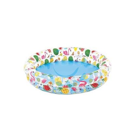 PISCINA GONFIABILE TONDA DUE ANELLI +2 ANNI - cm.122x25h. - peso kg.0,97 (59421)