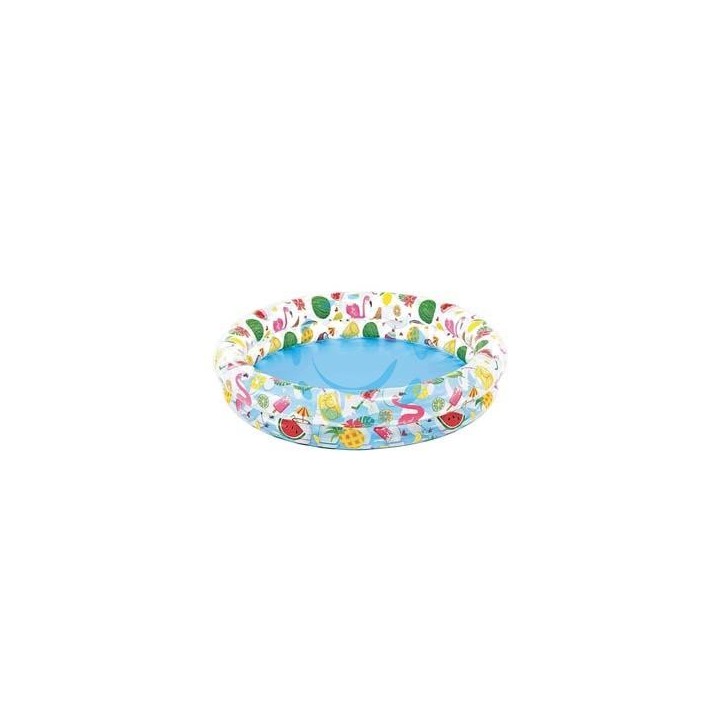 PISCINA GONFIABILE TONDA DUE ANELLI +2 ANNI - cm.122x25h. - peso kg.0,97 (59421)