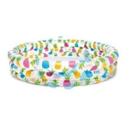 PISCINA GONFIABILE TONDA TRE ANELLI +2 ANNI - cm.132x38h. - peso kg.1,03 (59431)