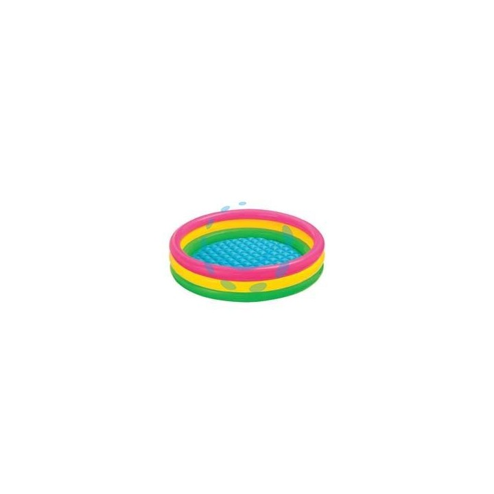 PISCINA GONFIABILE TONDA 3 ANELLI +2 ANNI - ø cm.147x33h. - peso kg.1,76 (57422)