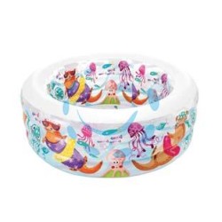 PISCINA GONFIABILE TONDA "AQUARIUM" +6 ANNI - cm.152x56h. - peso kg.3,50 (58480)